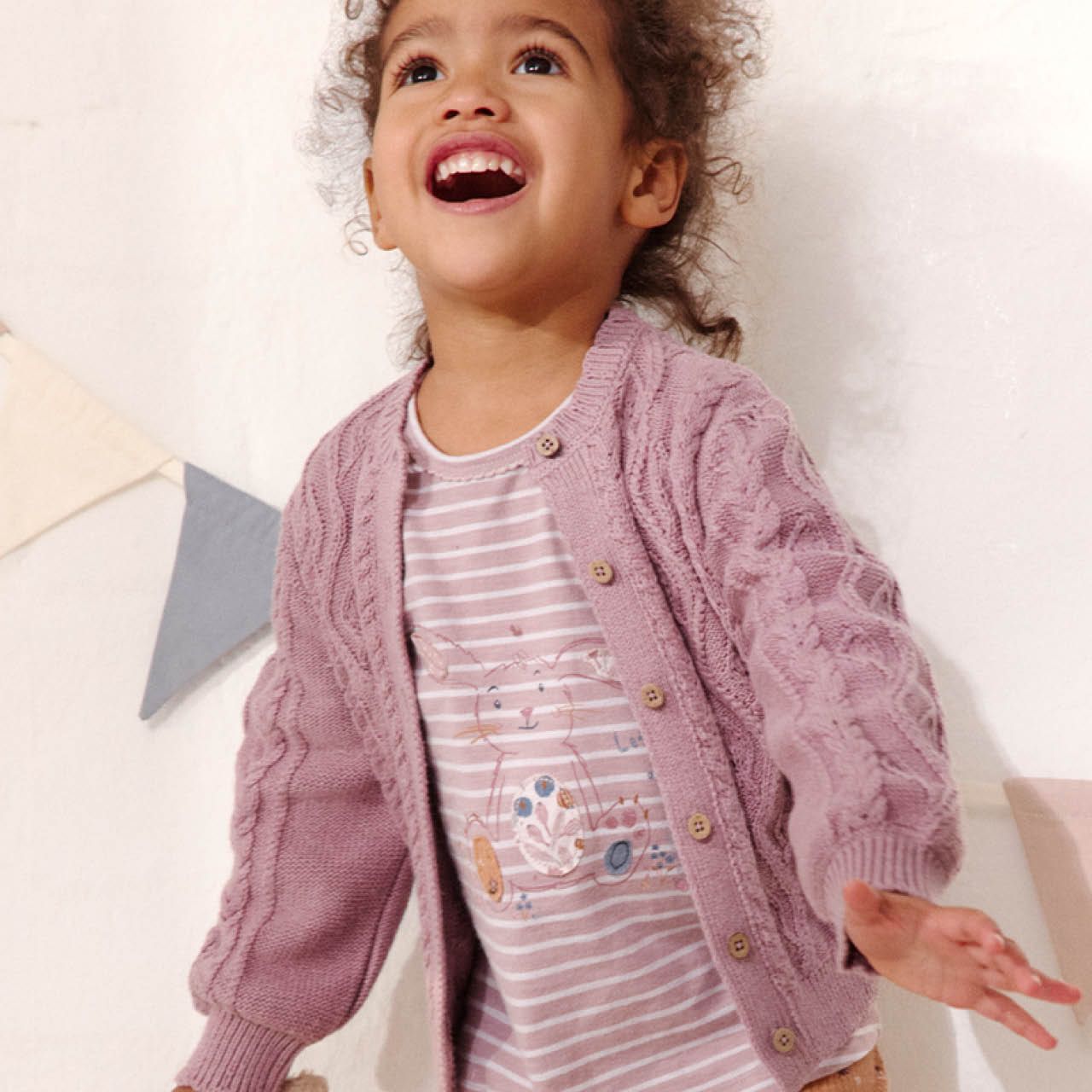 Jacke People Wear Organic Strick langarm