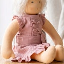 Vorschaubild Puppen Wickelrock mit Top 35-45cm rosa, Bio-Baumwolle