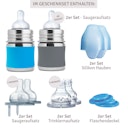 Vorschaubild 2 Babyflasche Edelstahl Geschenkeset ab Geburt grün blau