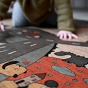 Vorschaubild Kork Kinderteppich Crazy Roadtrip 120 x 190 cm