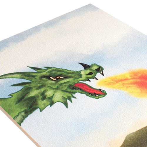 3 stehende Zielscheiben aus Holz Drache