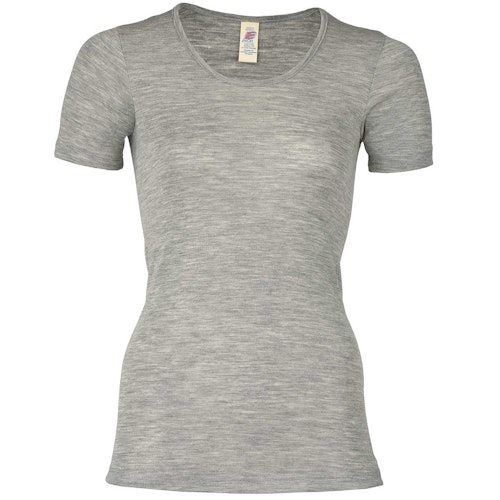 Damen Wolle Seide kurzarm Shirt