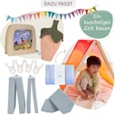 Vorschaubild Großes Spieltuch Seide Stein 178 x 89 cm