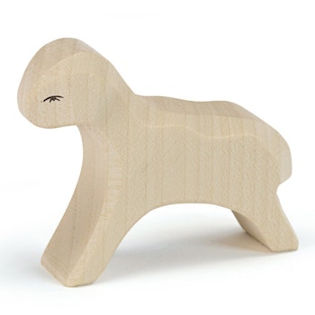 Lamm laufend für Spielwelt Holzfigur 6 cm hoch