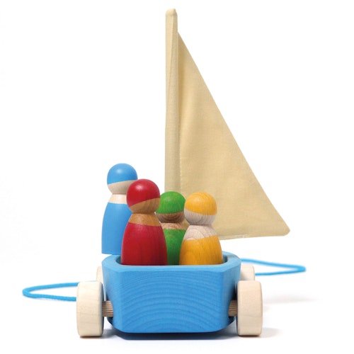 Strandsegler mit vier Regenbogenfreunden, 5-tlg.