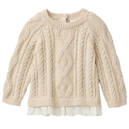 Edler Strickpullover Blusenborte