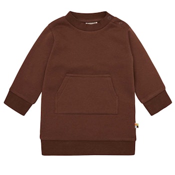 Sweat Langarmkleid braun
