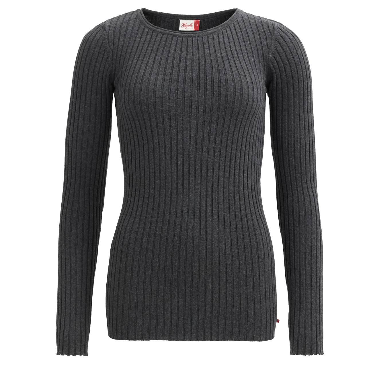 Taillierter Damen Rippstrickpullover