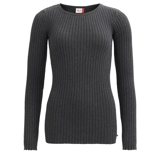 Taillierter Damen Rippstrickpullover