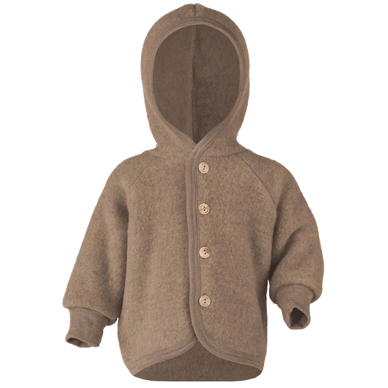 Jacke Engel Natur Fleece Wolle langarm