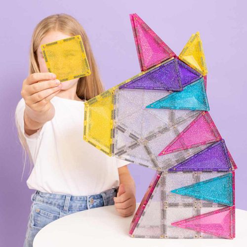 Connetix Magnetbausteine Einhorn Glitzerset 56 Teile