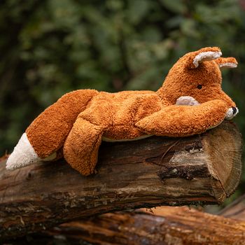 Kuscheltier Fuchs groß mit Dinkelspelz Wärmekissen