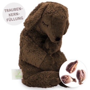 Schaf braun Kuscheltier & Wärmekissen Traubenkernfüllung