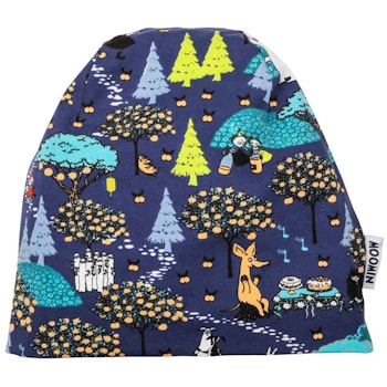 Beanie Mumin-Motive dunkelblau