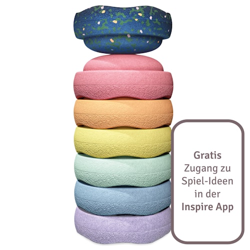 Stapelstein® Spring Special Mini rainbow pastel 6+1 kleine Elemente