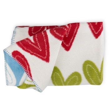 Bio Babydecke Herzen bunt