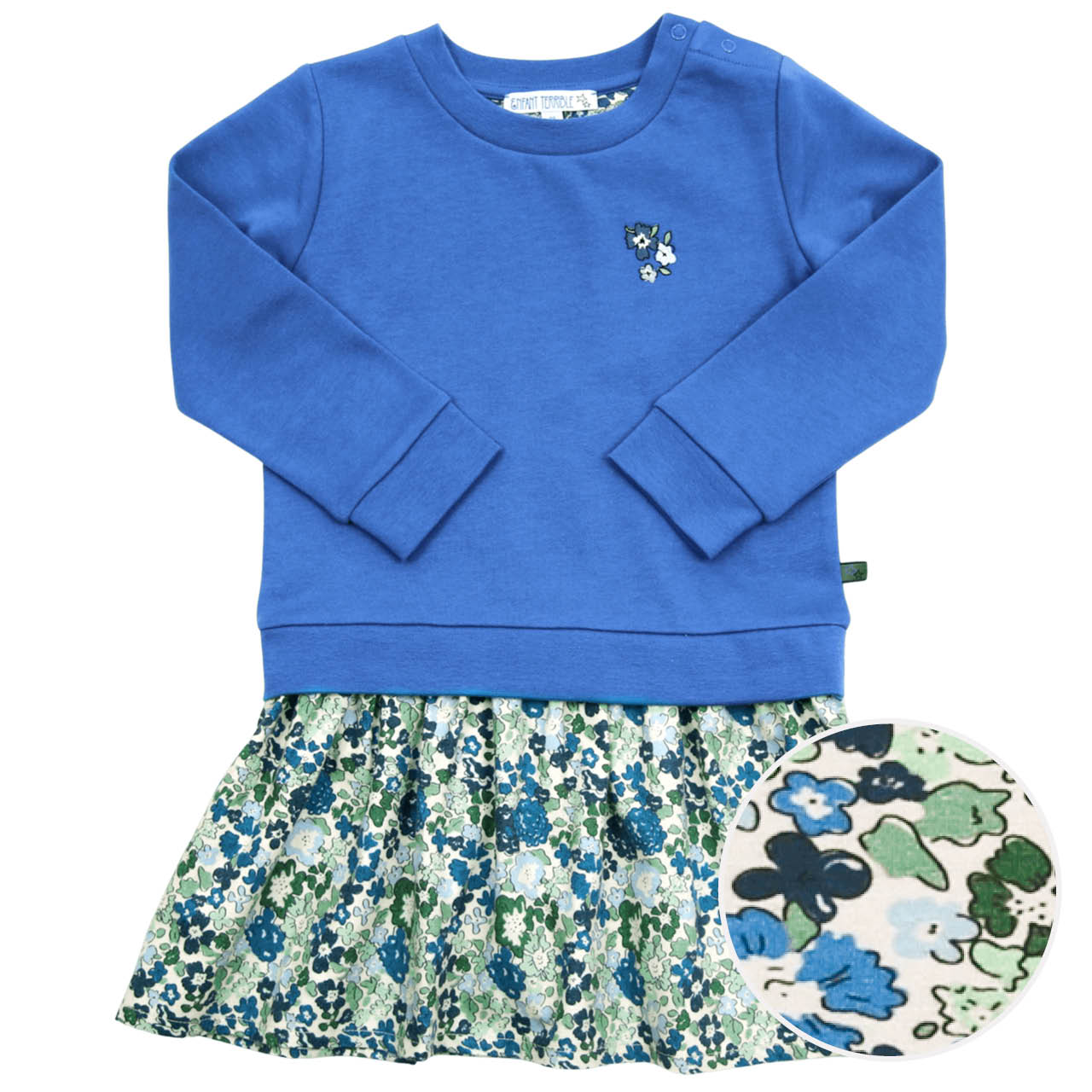 Sweatkleid mit Flanellpatch