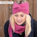 Vorschaubild Damen Baby Alpakawolle Stirnband blau