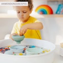 Vorschaubild Sensorikspielzeug Set mit 3 Schalen blau grün