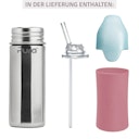 Vorschaubild Isolierte Trinkhalm Flasche Kids -  rosa