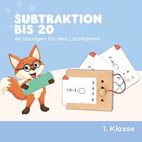 Subtraktion bis 20 6-7 J. Kartensatz (ohne Lochkasten)