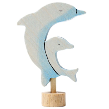 Grimms Stecker Delfine grau-hellblau