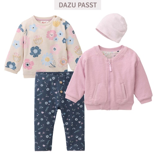 Edle Rippe Leggings Blümchen