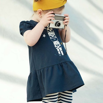 Sommerliches Kleid Zebra navy
