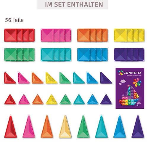 Connetix Magnetbausteine Starterset 56 Teile – bunt