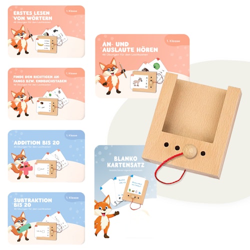 Lochkasten Set für die 1. Klasse mit 6 Kartensätzen