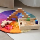 Vorschaubild 8 Treppenklötze mit 8 Lichtbauquadern im Holzrahmen