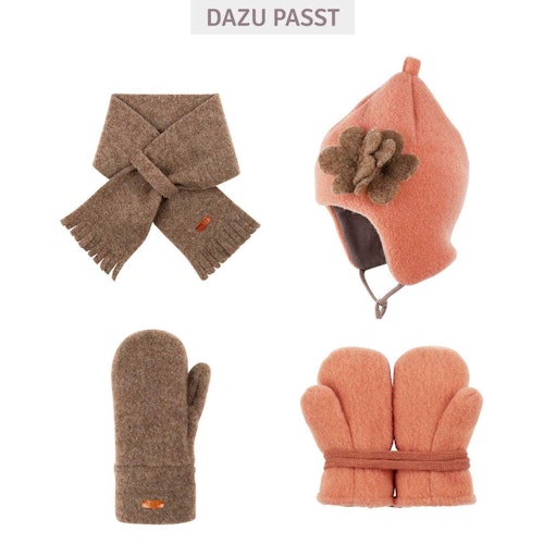 Wintermütze Blume Fleece innen Biobaumwolle