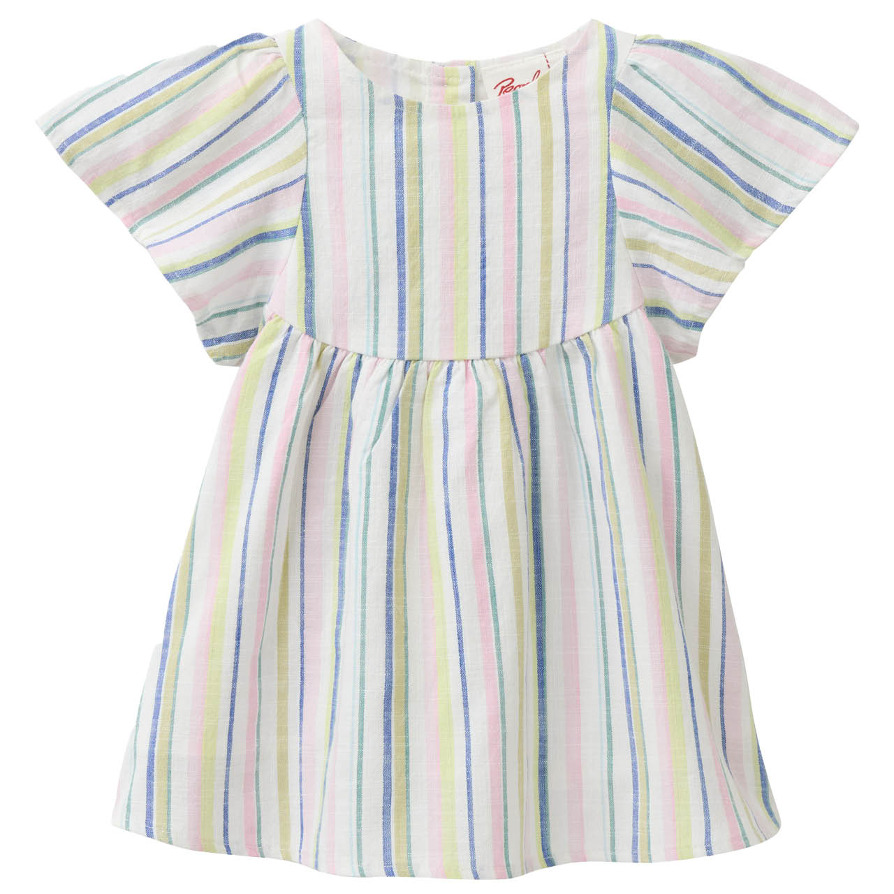 Leichtes bunt gestreiftes Web-Kleid