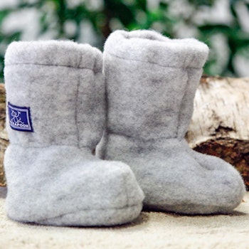 Woll Stiefel Baby grau