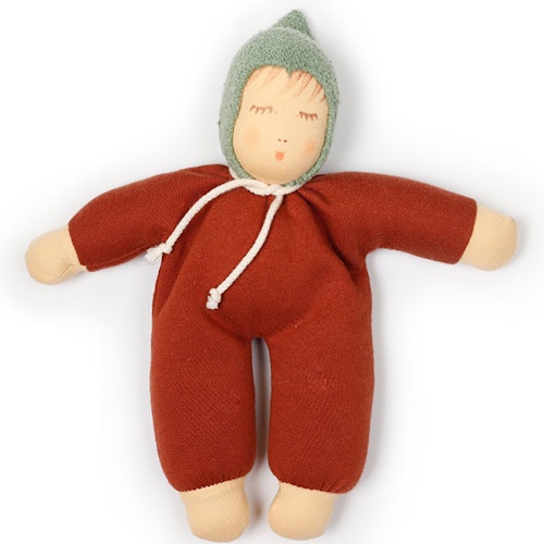 Nanchen Walnussbaby Puppe – kastanie