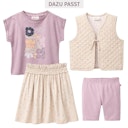 Vorschaubild Wende-Steppweste beige mit Blümchen