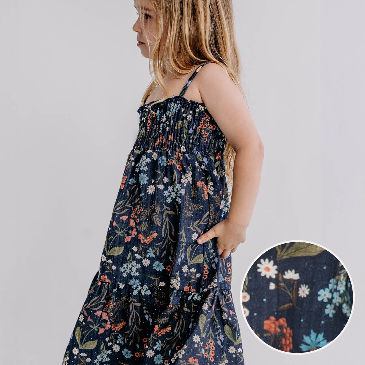 Kleid Walkiddy Musselin ohne Arm Motiv