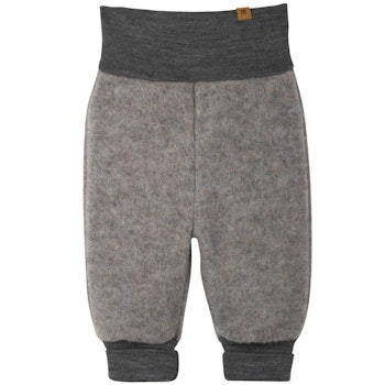 Warme Woll Fleece Hose Bündchen grau