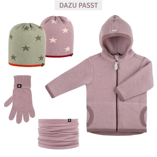 Wolle Seide Beanie Sterne