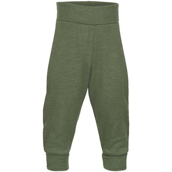Babyhose Wolle seide oliv-grün