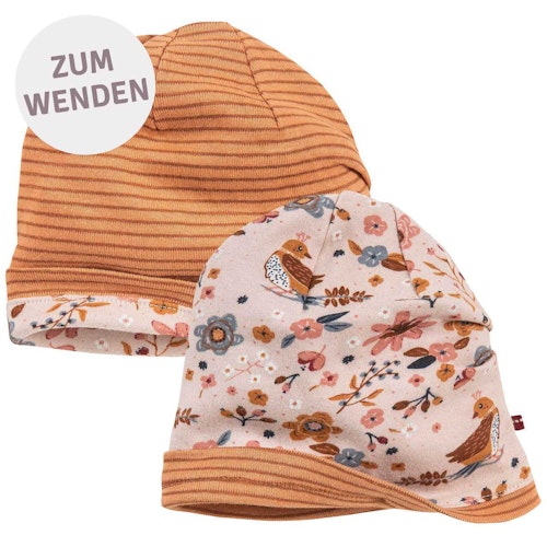 Wende-Beanie Wintervögel