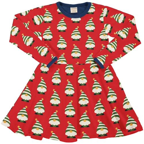 Langarm Flatterkleid Weihnachtself