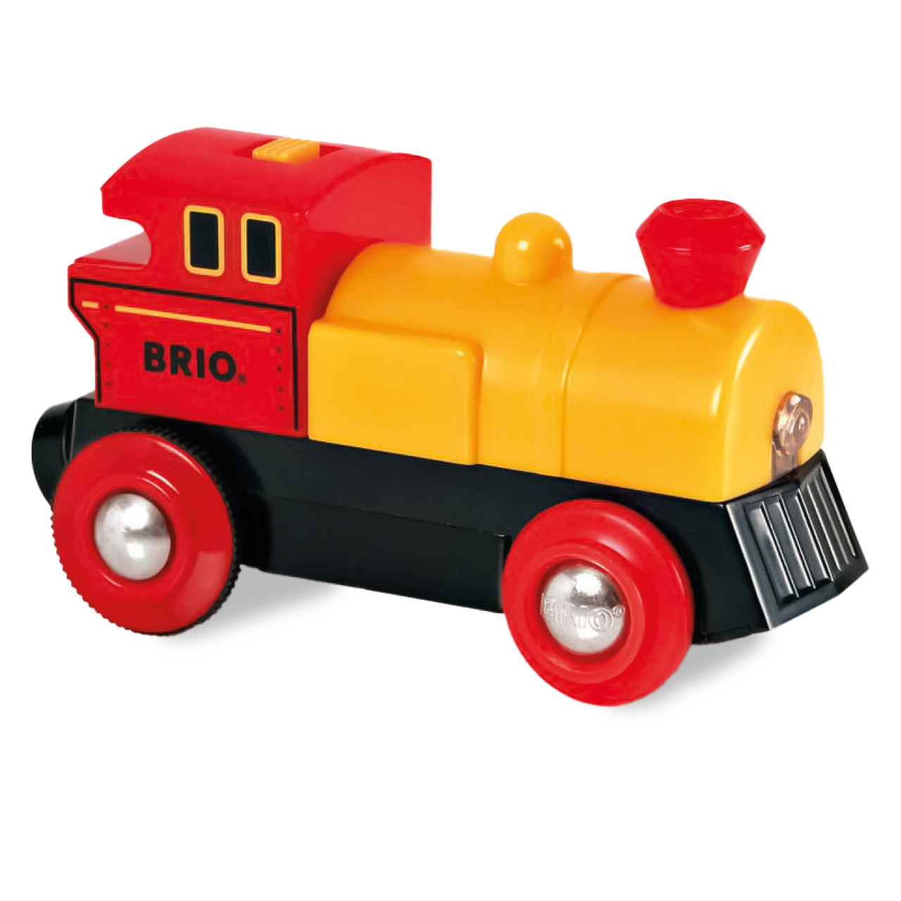 Gelbe Batterielok mit Scheinwerfer ab 3 Jahren