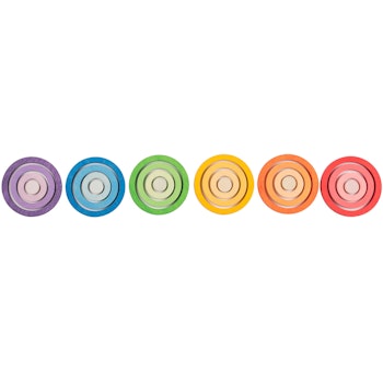 Nest rings – 24 bunte Holz-Ringe ab 3 Jahren