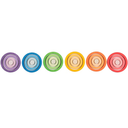 Nest rings – 24 bunte Holz-Ringe ab 3 Jahren