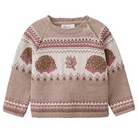 Strickpullover beige gemustert