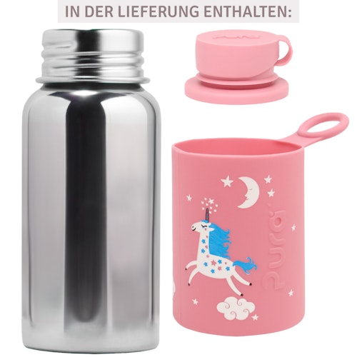 Edelstahl Flasche ab 3,5 Jahren Sportverschluss 550 ml mint