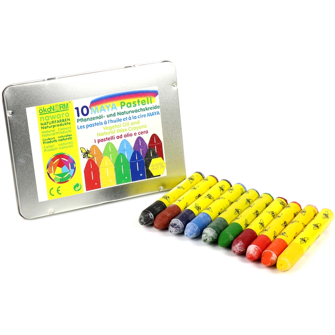 Ölkreide Maya Pastell – 10 Ölkreidestifte 8,5 cm