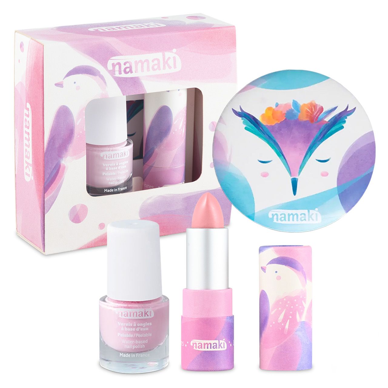 Kinderkosmetik 3er-Set Nachtigall rosa