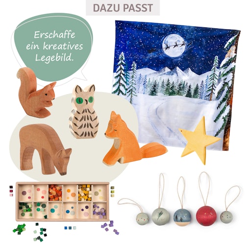 Spieltuch Bio-Baumwolle Weihnachtsnacht 100 x 100 cm